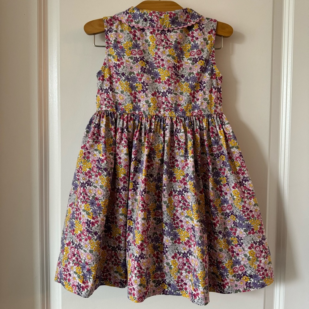 Rachel Riley Girls Floral Button Front Dress - Picture 3 of 5